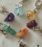 Set of 6 Crystal Gem Chip Zipper Charms - Image 2