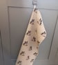 Border Collie Dog Tea Towel. Natural Linen look.   - Image 3