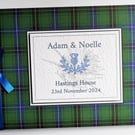 Scottish Henderson tartan wedding guest book, gift