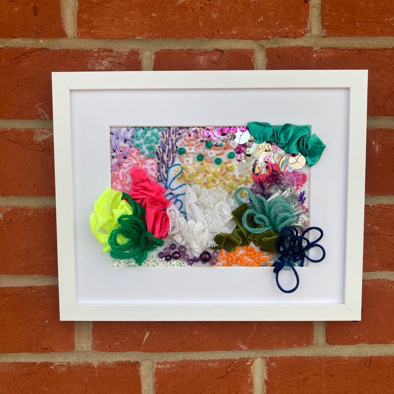 Coral Reef Textile Art  No 2 