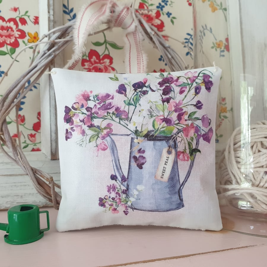 Sweet Pea Illustration Fabric Gift Bag Decoration
