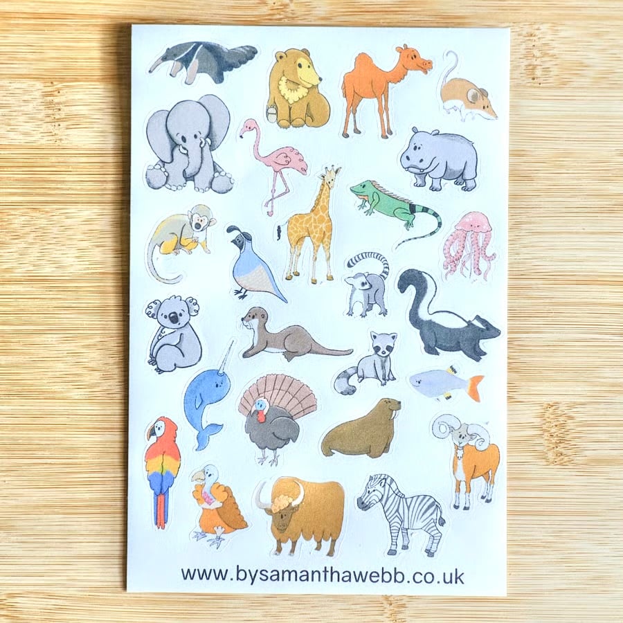 Animal stickers - A Sloth, A Parade and A Stench 