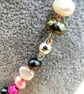 Freshwater Baroque Pearl Multi-coloured Necklace  Traditionally knotted in silk - Image 4