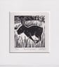 Running Hare - original, limited edition linocut. - Image 2