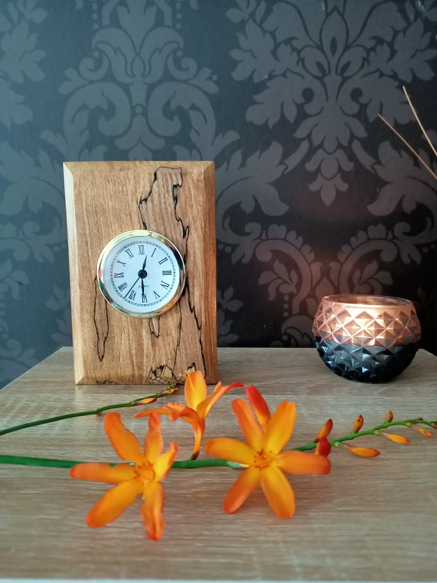 Clock wooden mantel bedside clock  office Reserved for Claire