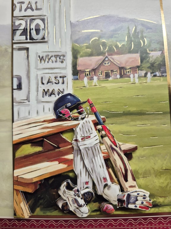 Male cricket player card