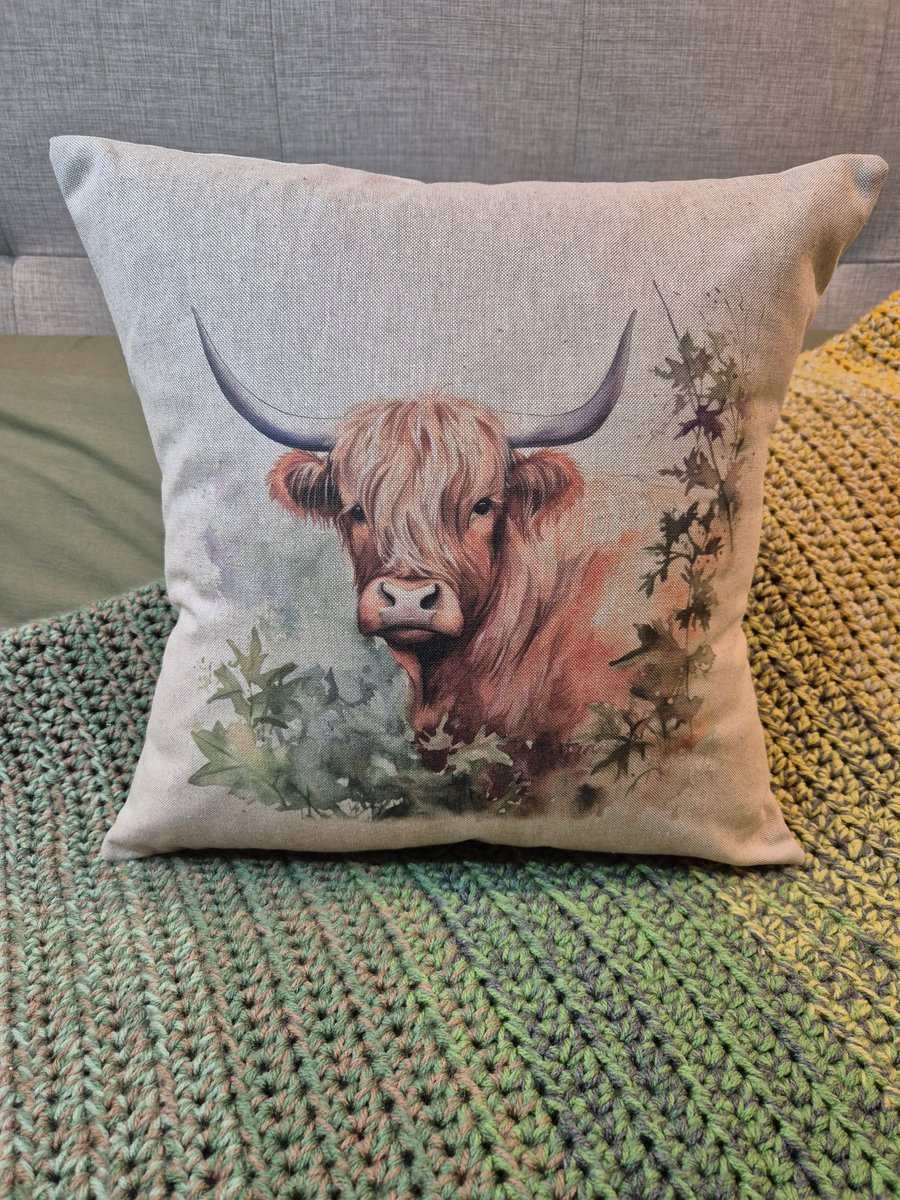 Highland Cow Cushion - Option 2 (6 Designs Available)