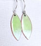 Colourful lime coloured enamel drop earrings - Image 1