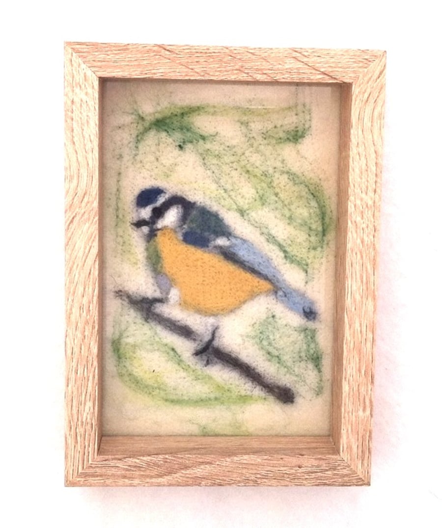 Needle Felted Blue Tit Picture