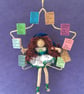 Book Fairy Doll Hanging Star Decoration, Book Lover Gift