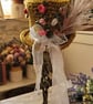 Floral Steampunk Mini Top Hat: Secret Garden Green Gothic Fascinator