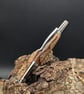 Handcrafted Batik Mango Wood Ballpoint Twist pen with a Rhodium and Black Finish