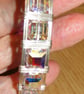 A stunning wire wrapped Chrystal bracelet - Swarovski AB cubes with silver wrap - Image 4