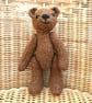 Handmade 8" Ginger Brown Teddy Bear knitted in 100% Wool - Image 2