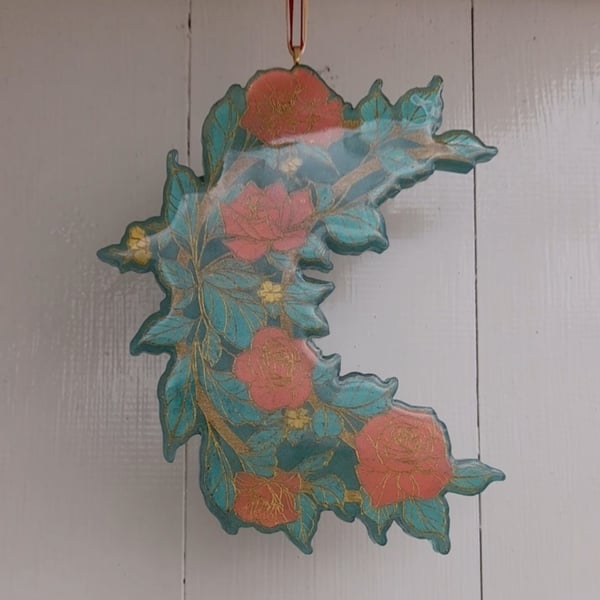 Floral Moon Hanging Wall Decor