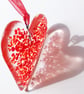 Fused Glass Red Heart - Image 2