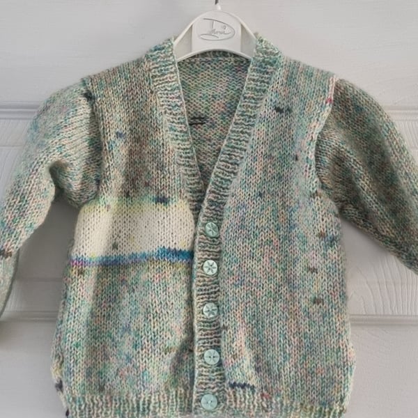 12 to 18 months knitted cardigan, gender neutral, perfect gift for Autumn,Winter