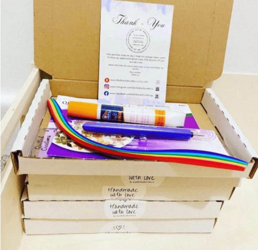 Craft Kit Learn Paper Quilling DIY Kit with instructions 