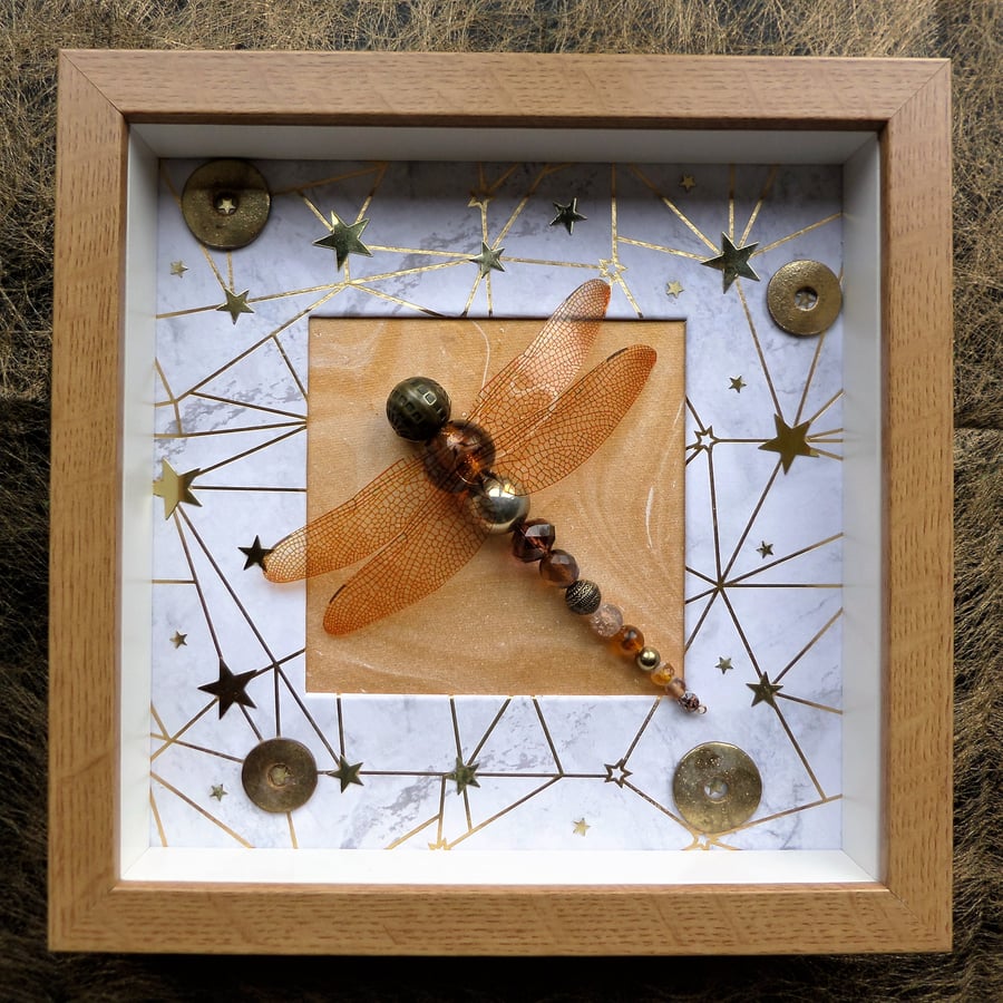Voyager Beaded Dragonfly Box Frame