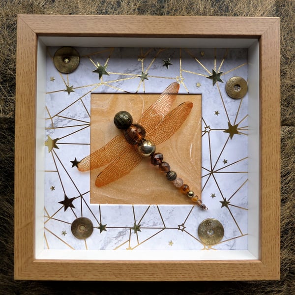 Voyager Beaded Dragonfly Box Frame