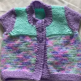 Short sleeved baby cardigan
