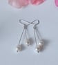 Earrings FWC Double Baroque Ivory Pearls - Sterling Silver - Image 1