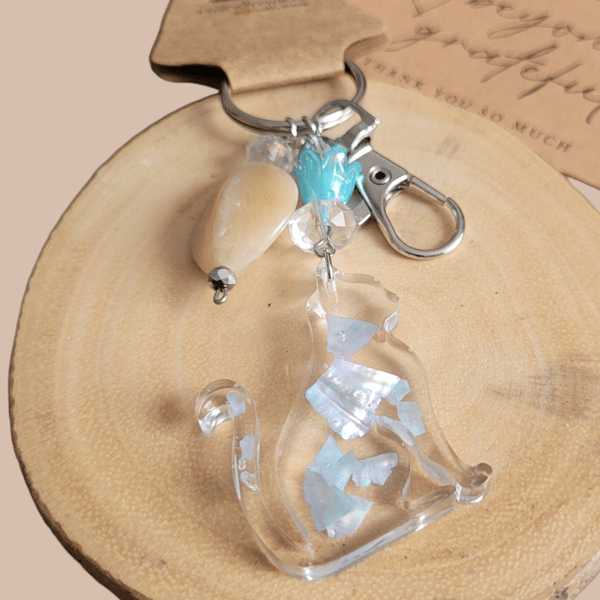 Cat Resin Bag Charm 