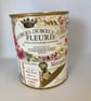 Vintage Wine Bottle Labels Upcycled French Art, Styled Tin Can - Image 1
