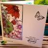 Blank abstract floral card for any occasion. 