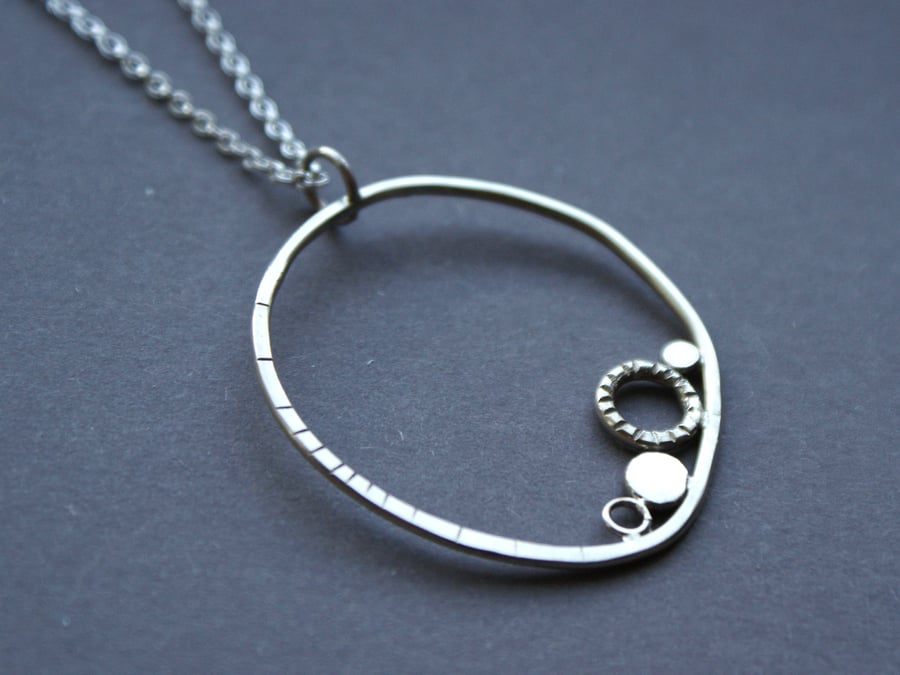 Coastal large pebble pendant