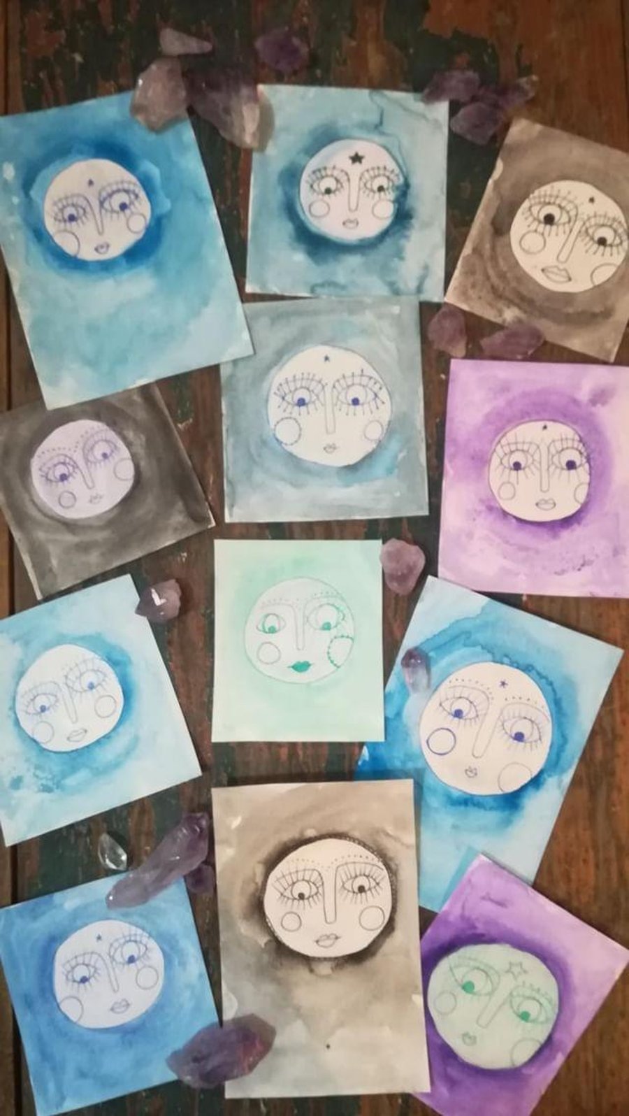 Mini moon painting lucky dip, moon, cosmic, celestial