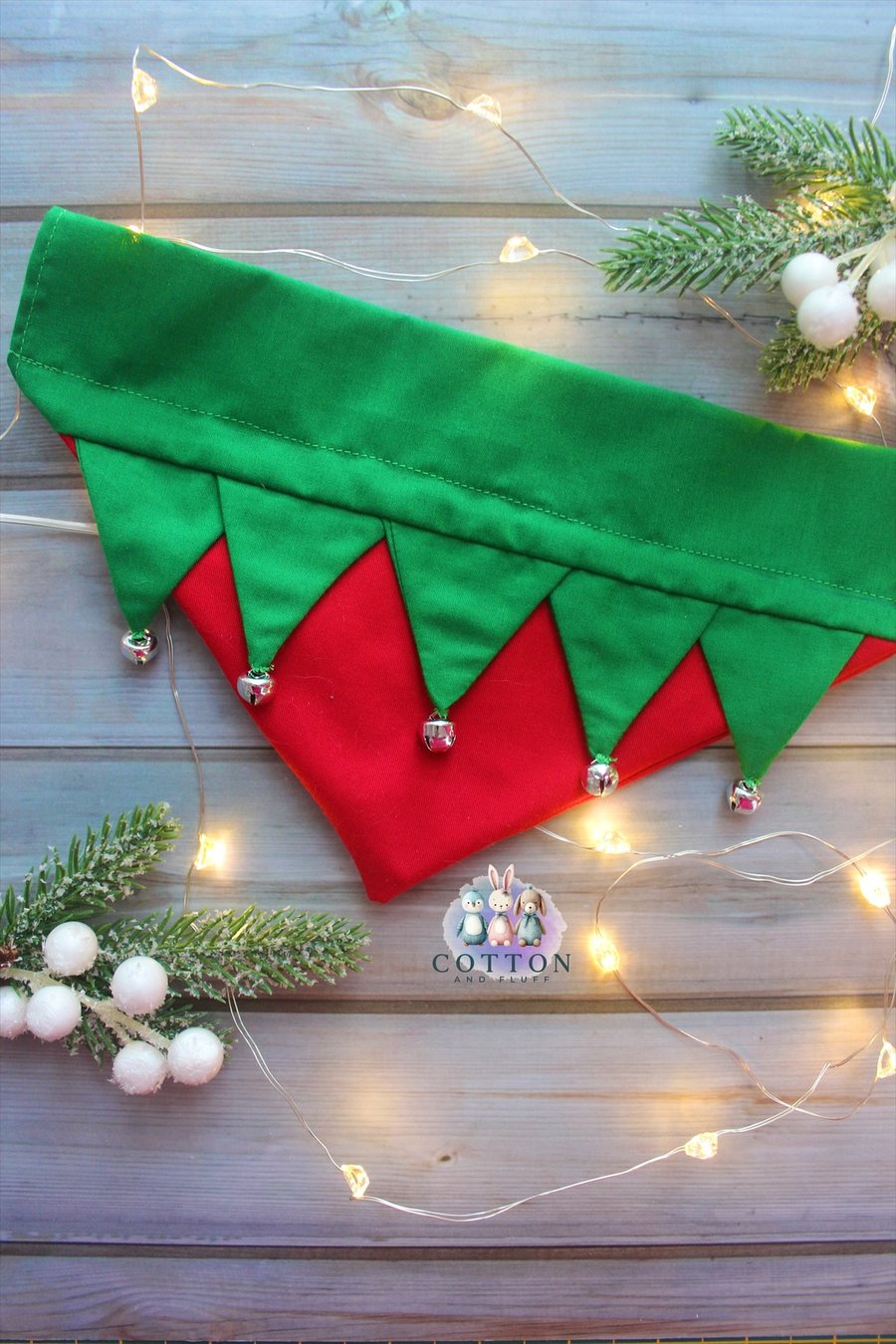 Christmas Elf Dog Bandana (small)