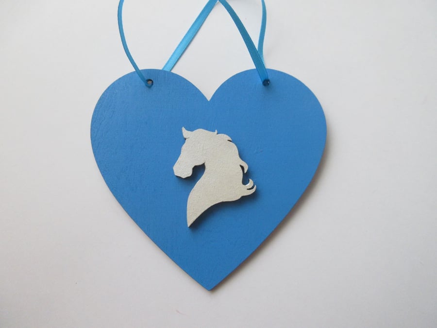 Horse Love Heart Hanging Decoration Valentine Pony