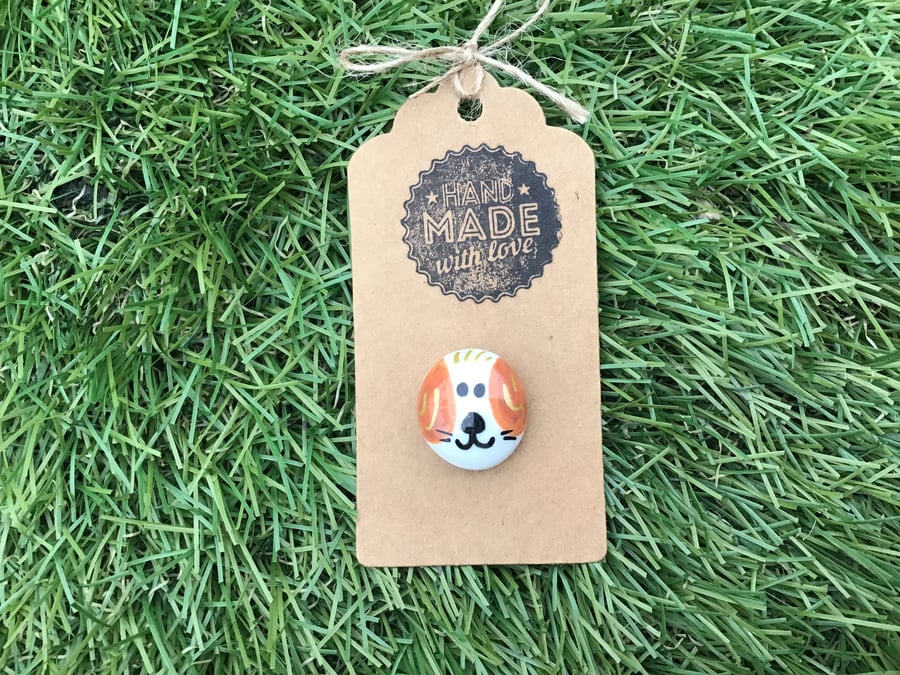Hand Painted Pebble Glass Pocket Pet Animal Party Bag Filler Message