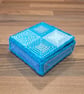 Container with lid for small desk items - blue, white, mint green, lilac colour  - Image 1