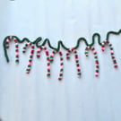 Candy cane Christmas garland