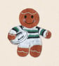 Rugby Gingerbread Decoration - Embroidered Rugby Lover Decoration