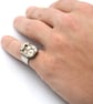 Mens Pinky Ring, Steampunk Ring, Steampunk Signet, Simple Silver Watch Movement  - Image 5