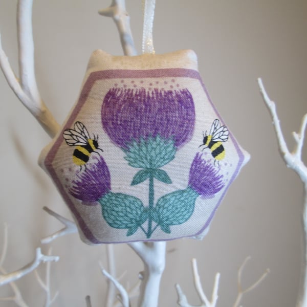 Thistle and bee Lavender Bag