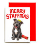 Staffy Christmas Card – Merry Staffmas – Staffordshire Bull Terrier - Image 2
