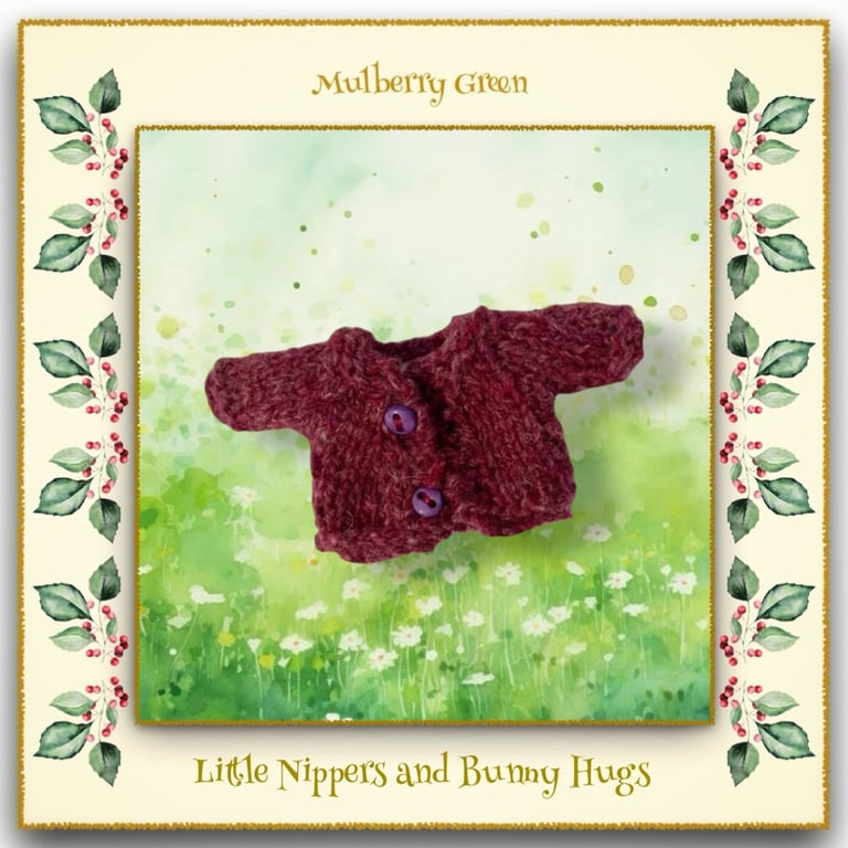 Little Nippers and Bunny Hugs Mulberry Cardigan 