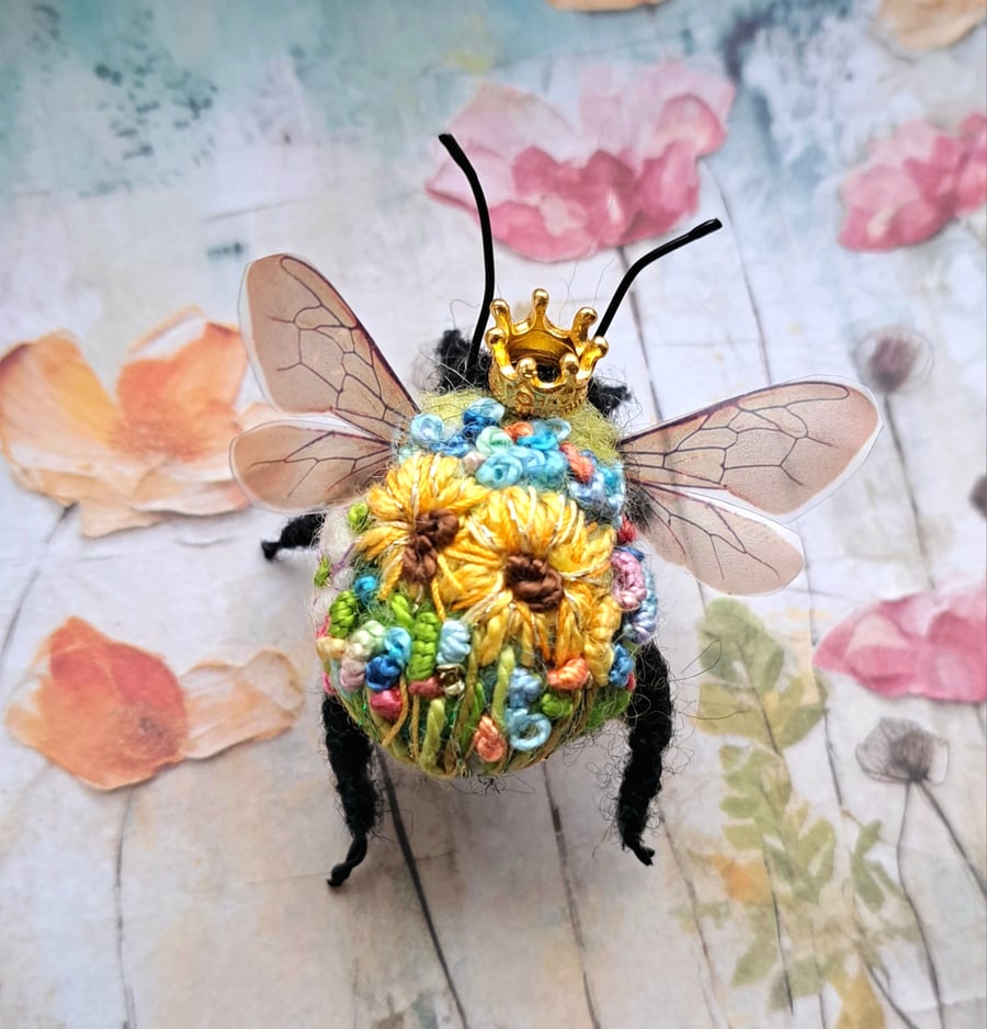 Embroidered Queen Bee 