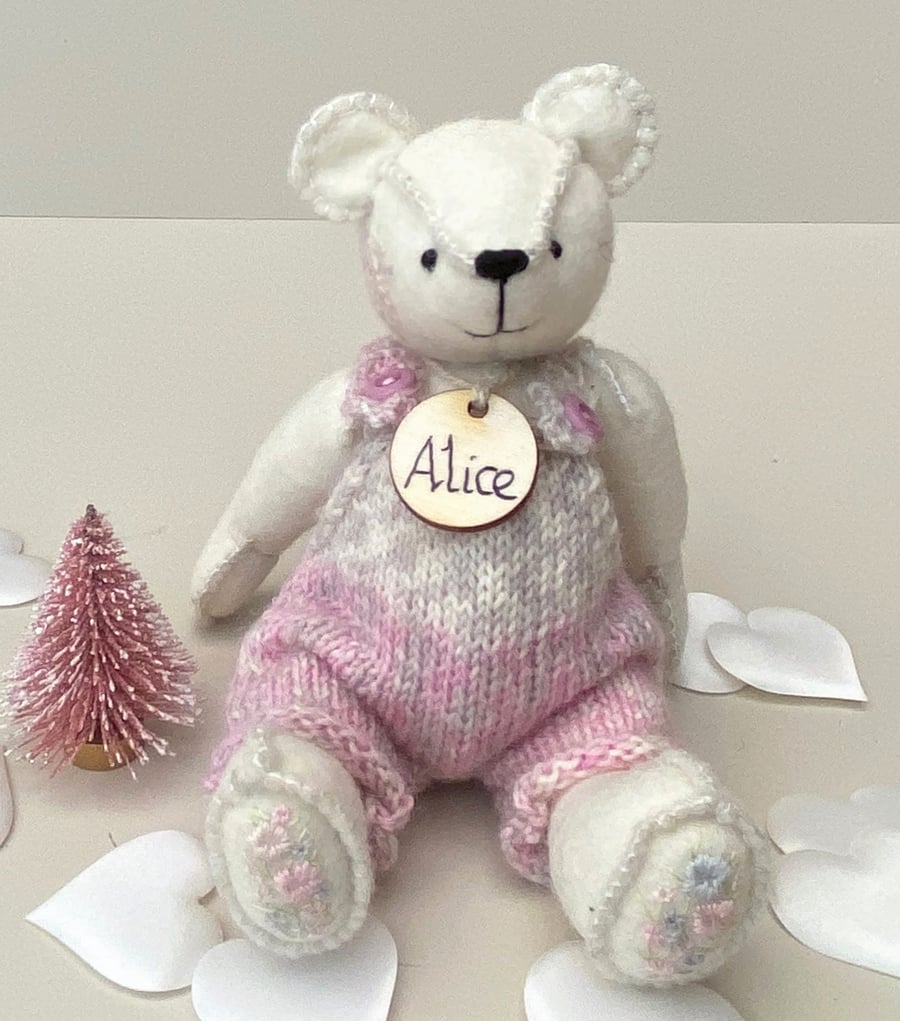 Dressed teddy bear, one of a kind Christmas bears, artist teddy bears  