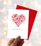 Valentine’s Day Card – Bold Chocolate Heart Design with Red Envelope