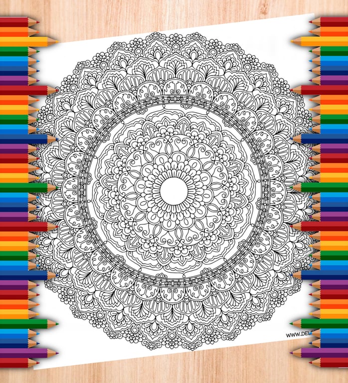 Digital Colouring Pack - Thirty Big Mandalas