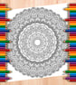 Digital Colouring Pack - Thirty Big Mandalas