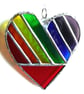 Love Heart  Rainbow Stained Glass Suncatcher Diagonal 021 022 - Image 3