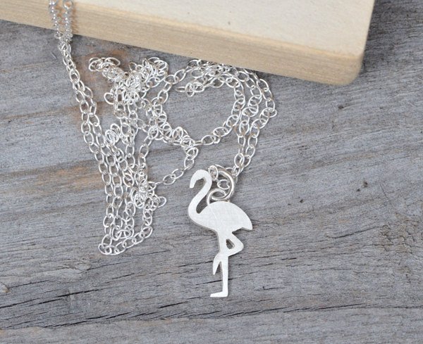 Flamingo Necklace In Sterling Silver