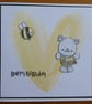 Birthday Card - Rhino and Bees with Yellow Hearts - Image 9
