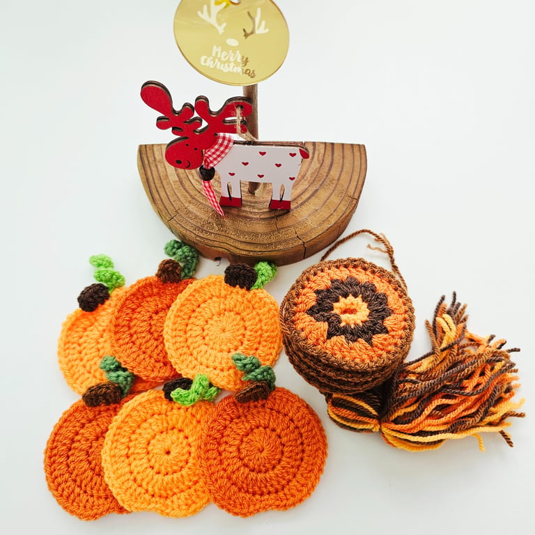 Pumpkin Gift Set, Coasters and Wind Spinner